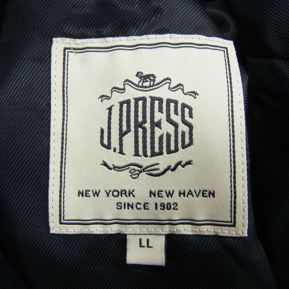 ジェイプレス JPRESS ジェイプレス カシミヤ 混 ウールコート ステンカラー ネイビー系 XL【中古】