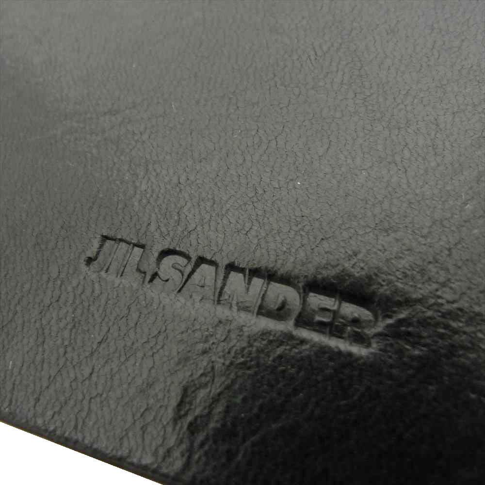 JIL SANDER ジルサンダー レザー クロシェット キーネックレス　 ブラック系【中古】