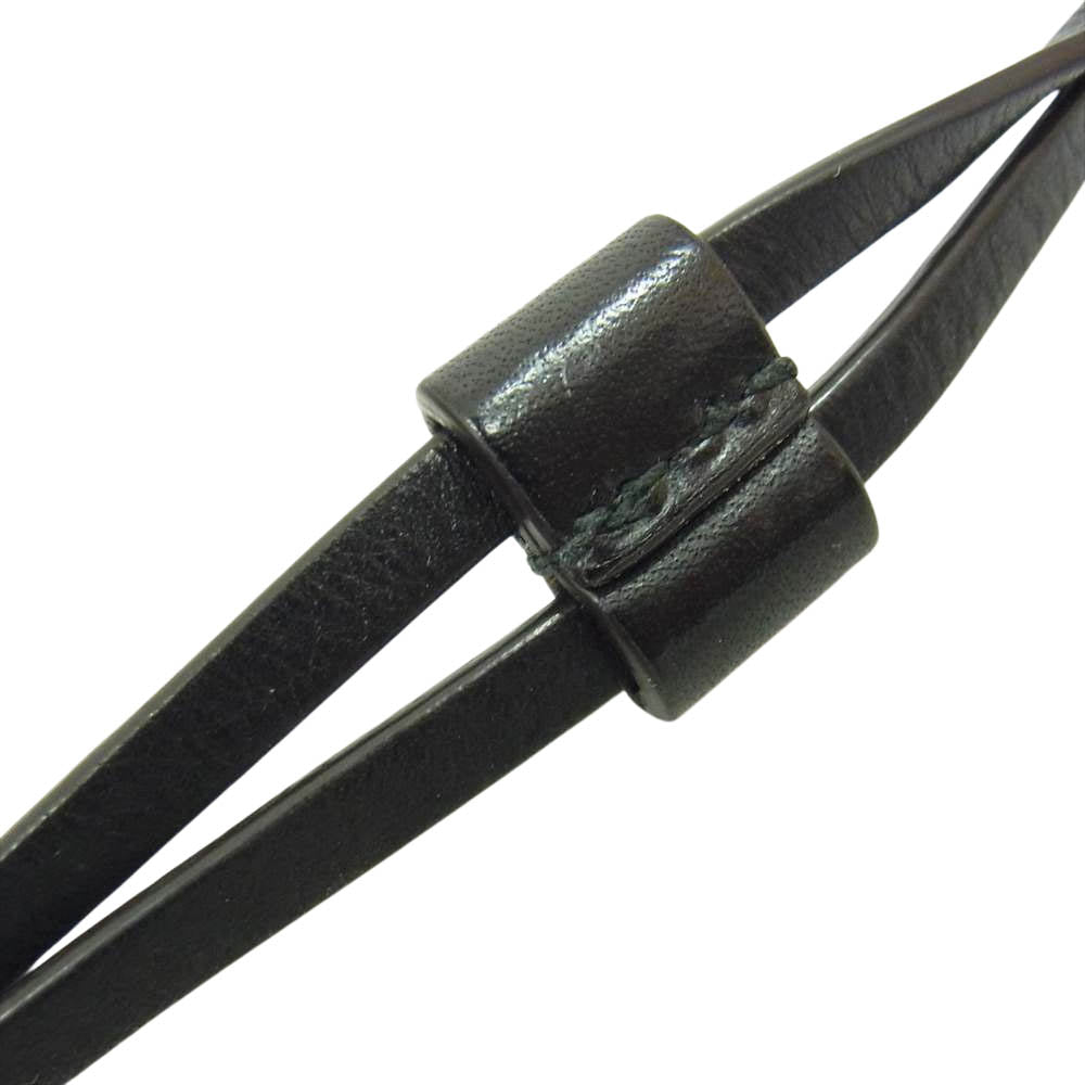 JIL SANDER ジルサンダー レザー クロシェット キーネックレス　 ブラック系【中古】