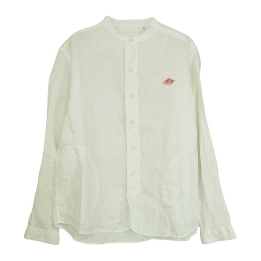 Danton ダントン ノーカラー シャツ ホワイト系 34【中古】