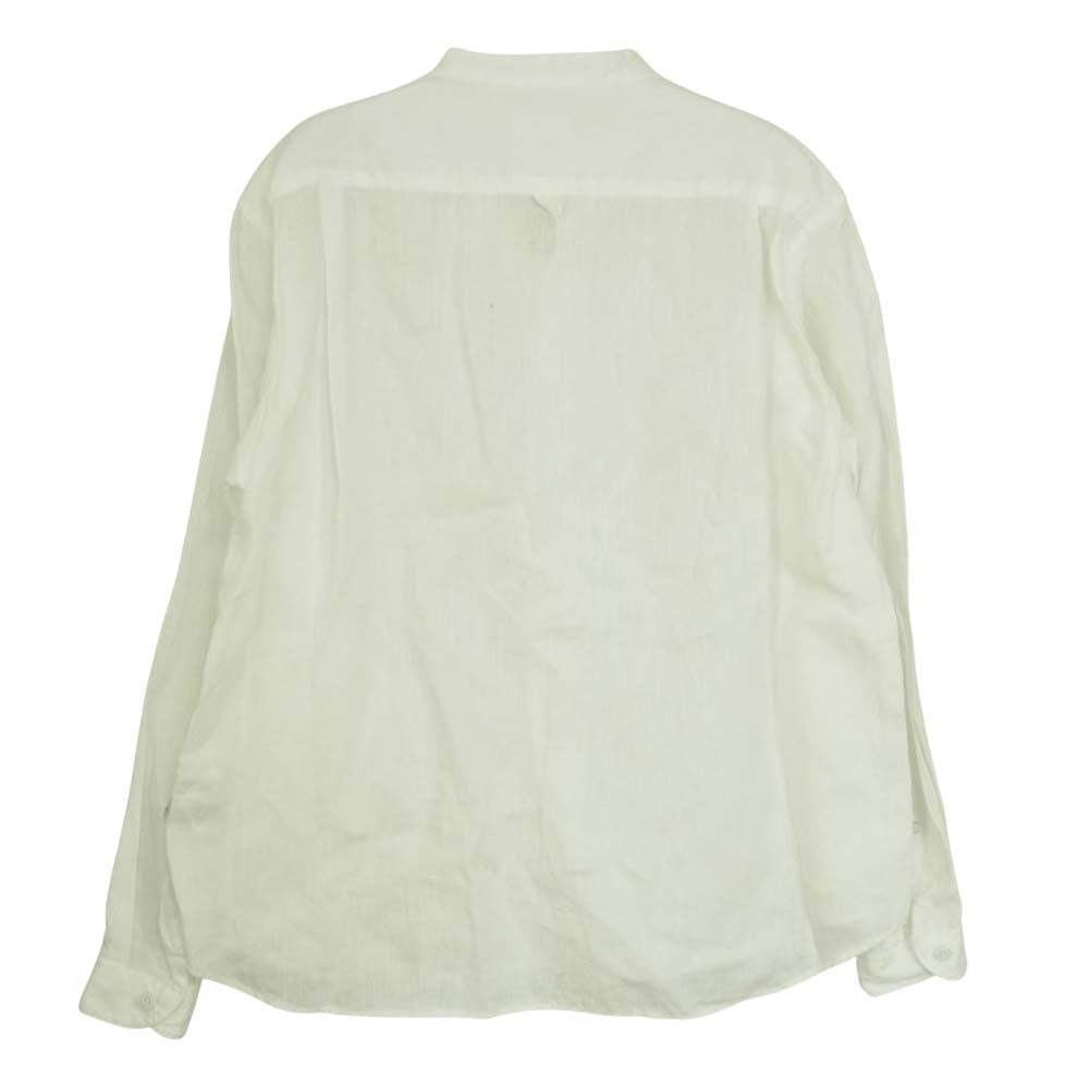 Danton ダントン ノーカラー シャツ ホワイト系 34【中古】