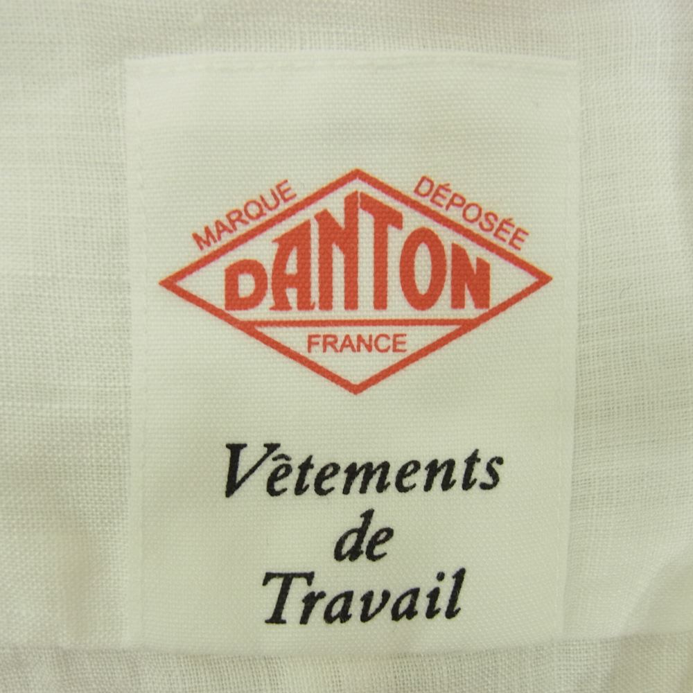 Danton ダントン ノーカラー シャツ ホワイト系 34【中古】