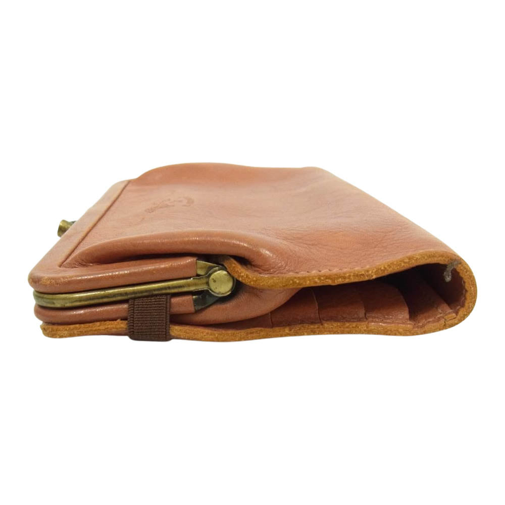 IL BISONTE イルビゾンテ がま口長財布 オレンジ系【中古】