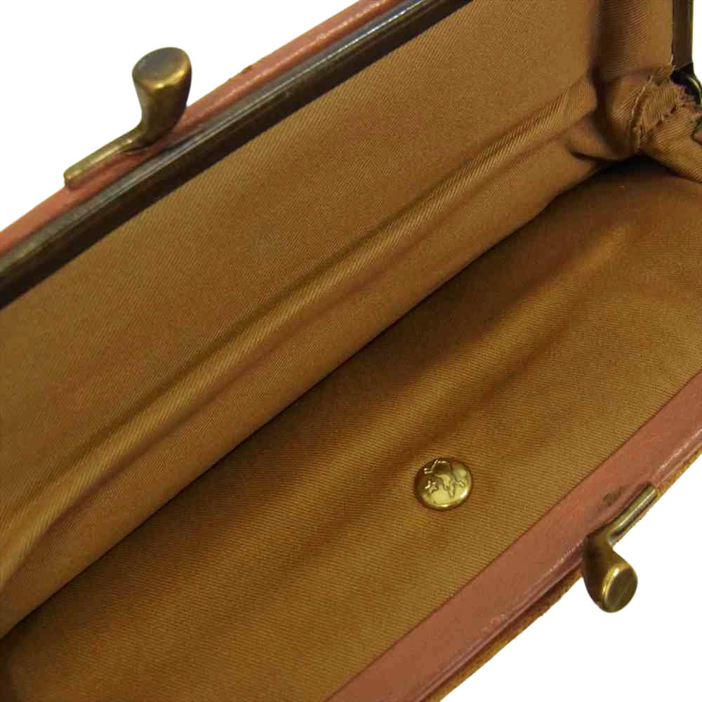 IL BISONTE イルビゾンテ がま口長財布 オレンジ系【中古】