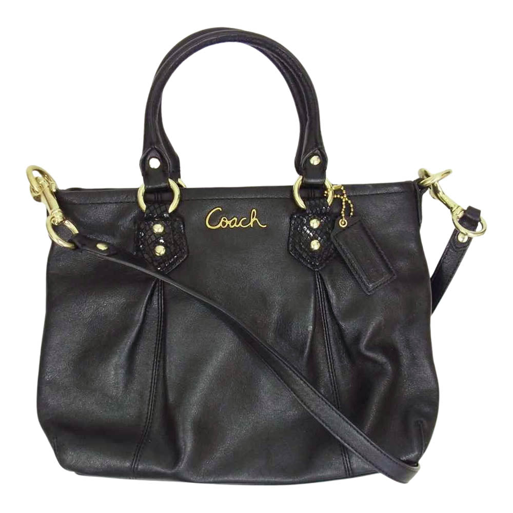 COACH コーチ F20342  2WAY ミニショルダーバッグ ブラック系【美品】【中古】