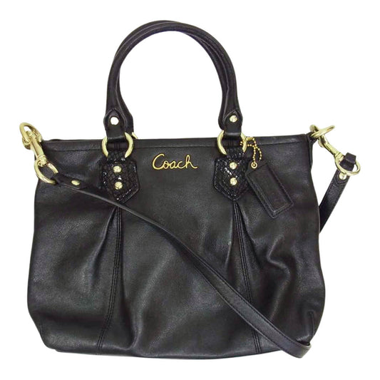 COACH コーチ F20342  2WAY ミニショルダーバッグ ブラック系【美品】【中古】