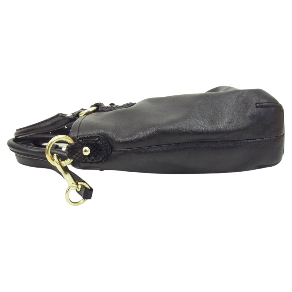 COACH コーチ F20342  2WAY ミニショルダーバッグ ブラック系【美品】【中古】