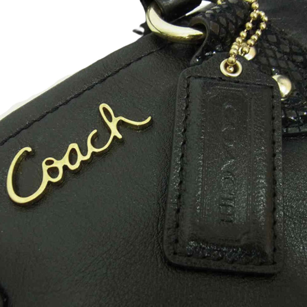 COACH コーチ F20342  2WAY ミニショルダーバッグ ブラック系【美品】【中古】