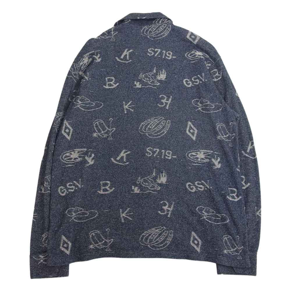 GANGSTERVILLE ギャングスタービル GSV-21-SS-08 Django L/S Knit Shirts ジャンゴ ロングスリーブ ニット シャツ インディゴブルー系 XL【中古】