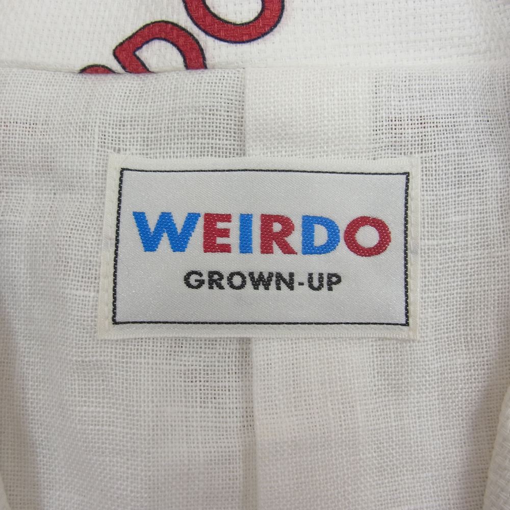 WEIRDO ウィアード PORN WEIRDO JACKET 総柄 テーラード ジャケット  ホワイト系 2XL【中古】