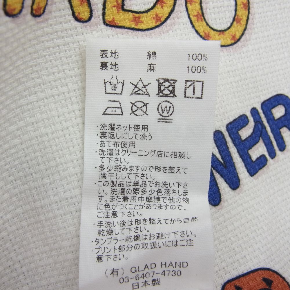 WEIRDO ウィアード PORN WEIRDO JACKET 総柄 テーラード ジャケット  ホワイト系 2XL【中古】
