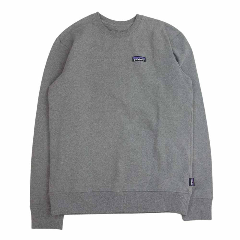 patagonia パタゴニア 19AW 39543 19年製 LABEL UP SWEAT ラベル アップラベル クルー スウェット グレー グレー系 S【中古】