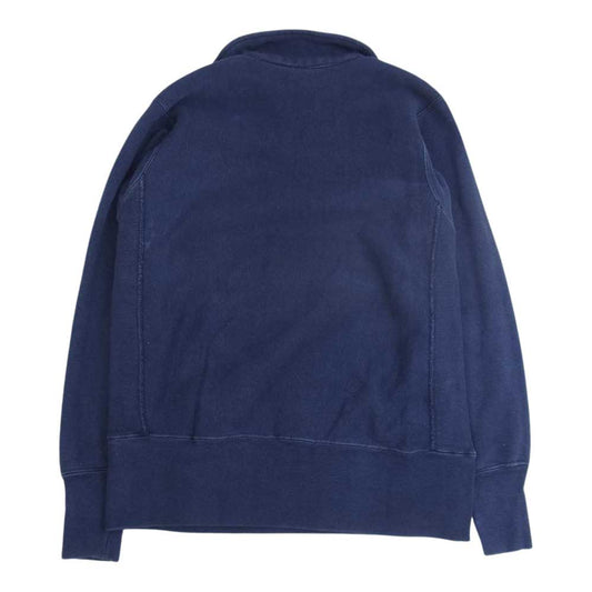 Champion チャンピオン VINTAGE ビンテージ 70s リバースウィーブ USAFA FALCON ZIP ハーフジップ スウェット 単色タグ ヴィンテージ ネイビー系 S【中古】