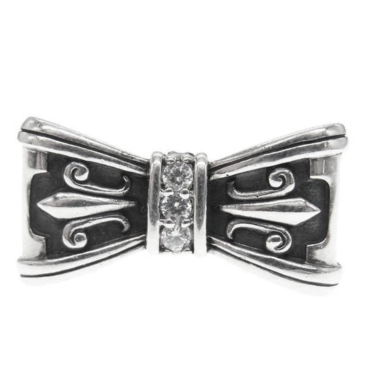 Justin Davis ジャスティンデイビス SRJ328 ギャランティ付属 PROMISE プロミス リボン リング シルバー系【中古】