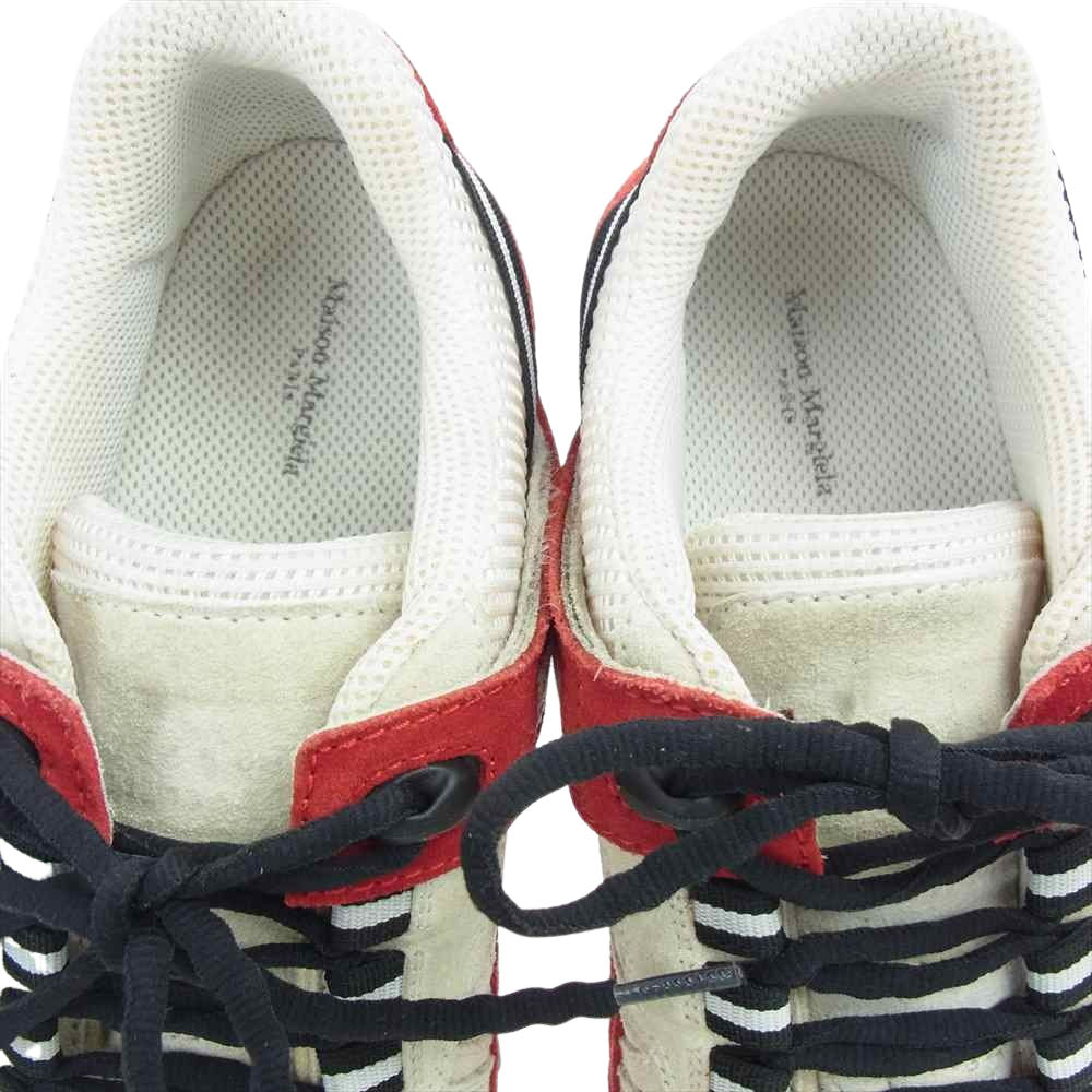 MAISON MARGIELA メゾンマルジェラ S37WS0451 ローカット スエード スニーカー オフホワイト系 レッド系 40【中古】