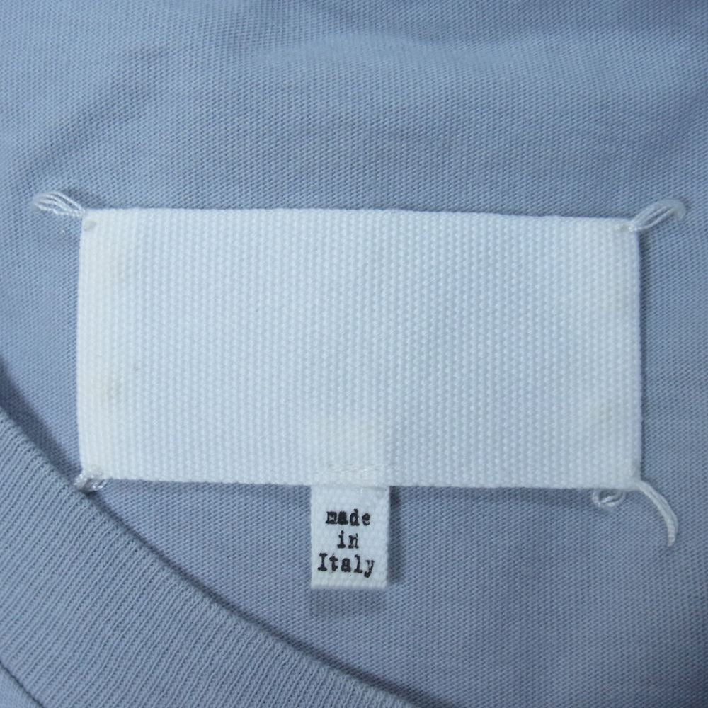 MAISON MARGIELA メゾンマルジェラ 21SS S29GC0296 S23935 フロントロゴプリント コットンジャージー 半袖 クルーネック Tシャツ ブルーグレー系 42【中古】