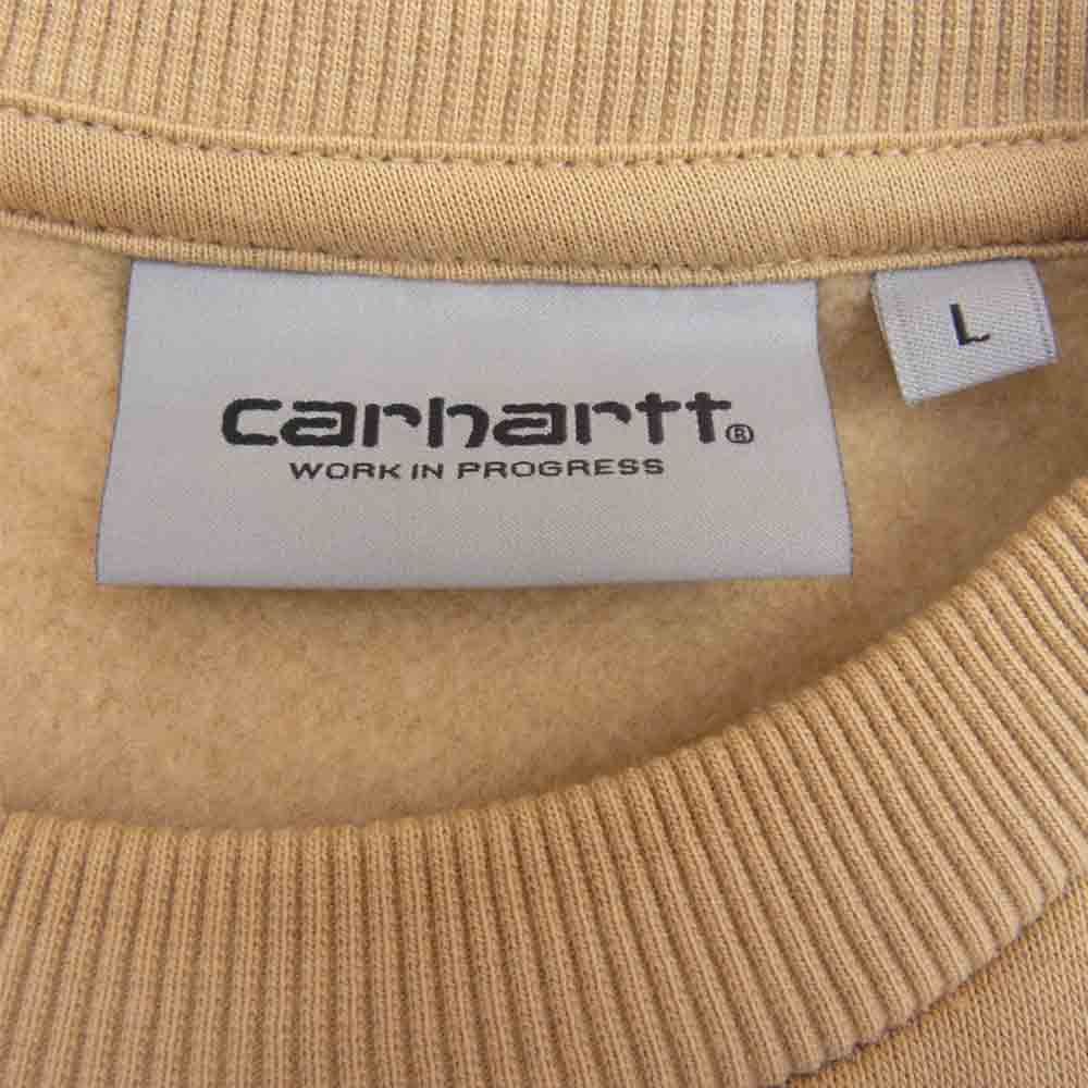 Carhartt カーハート 胸ロゴ 裏起毛 スウェット トレーナー ベージュ系