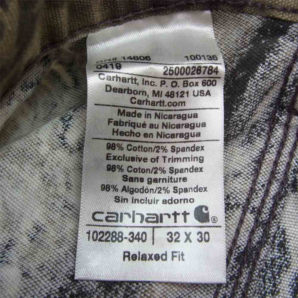 Carhartt カーハート リアルツリー カモ パンツ カーキ系 32【中古】