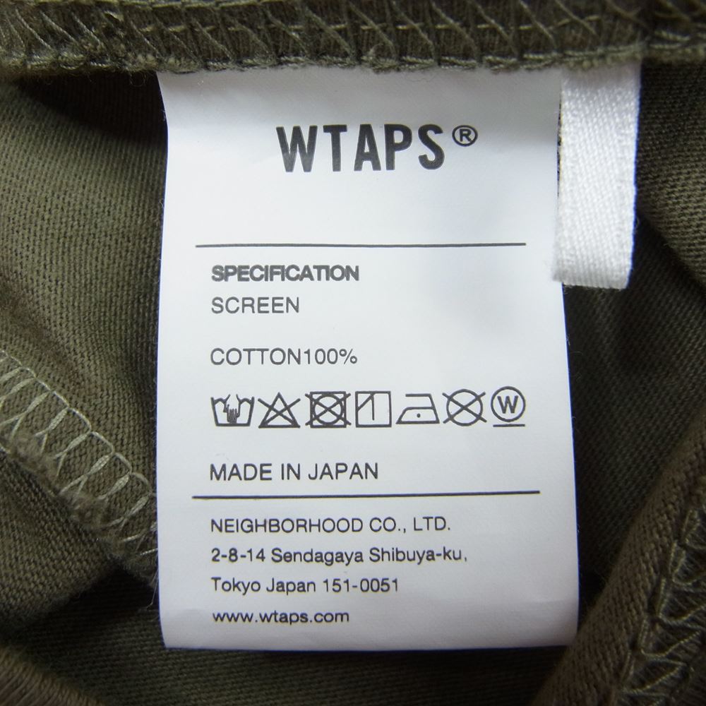 WTAPS ダブルタップス WRANGLE SS TEE 半袖 Tシャツ カーキ系 4【中古】