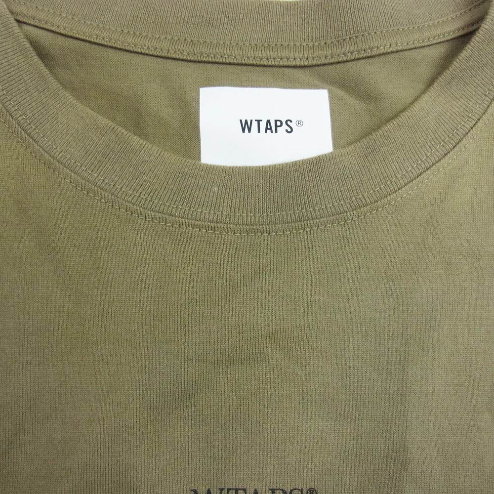 WTAPS ダブルタップス 21SS URBAN TERRITORY LS TEE ロゴ 長袖 Tシャツ カーキ系 4【中古】