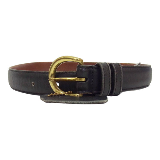 COACH コーチ レザーベルト ブラック系 S【中古】