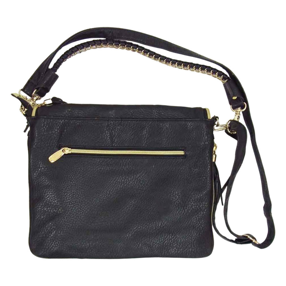 Tory Burch トリーバーチ フラップ チェーン ショルダー バッグ ブラック系【中古】