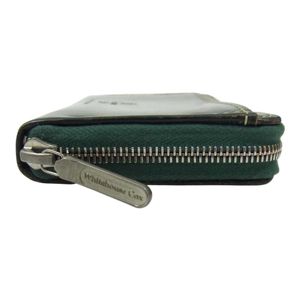 ホワイトハウスコックス S1941 MINI ZIP PURSE ミニ ジップ パース 財布 グリーン系【中古】