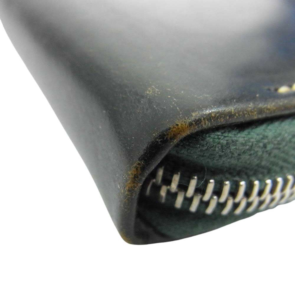 ホワイトハウスコックス S1941 MINI ZIP PURSE ミニ ジップ パース 財布 グリーン系【中古】