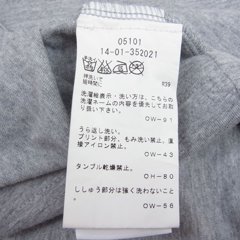 Vivienne Westwood ヴィヴィアンウエストウッド ANGLOMANIA アングロマニア オーブ刺繍 フラワー プリント Tシャツ カットソー 半袖 グレー系 XS【中古】