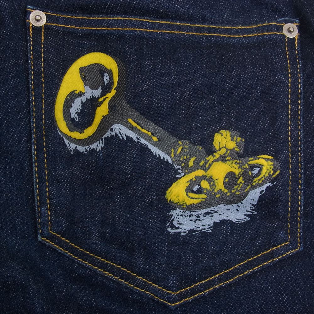 Vivienne WestwoodMAN ヴィヴィアンウエストウッドマン オーブボタン ストレート デニム パンツ インディゴブルー系 46【中古】