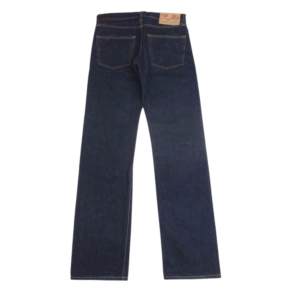 児島ジーンズ ジッパーフライ セルビッジ ストレート デニムパンツ インディゴブルー系 30【中古】