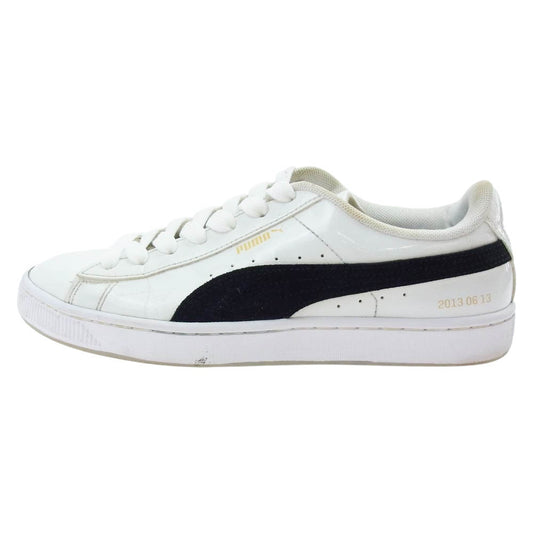 PUMA プーマ BTS BASKET PATENT バスケットパテント 防弾少年団 スニーカー ホワイト系 24.5cm【中古】