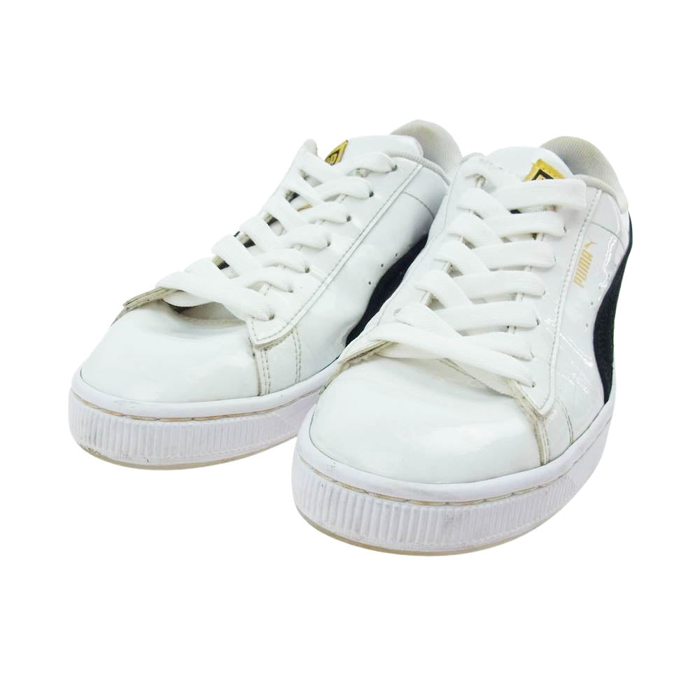 PUMA プーマ BTS BASKET PATENT バスケットパテント 防弾少年団 スニーカー ホワイト系 24.5cm【中古】