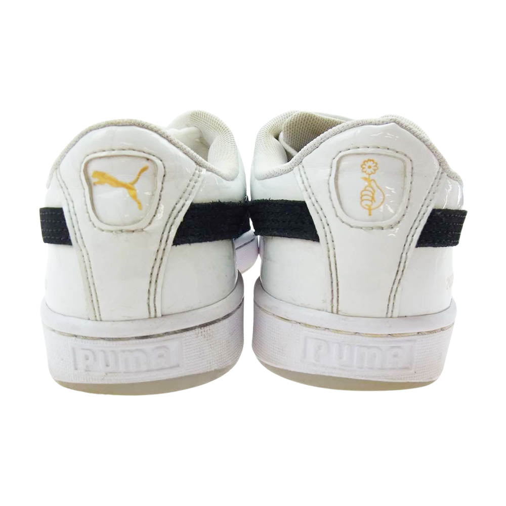 PUMA プーマ BTS BASKET PATENT バスケットパテント 防弾少年団 スニーカー ホワイト系 24.5cm【中古】