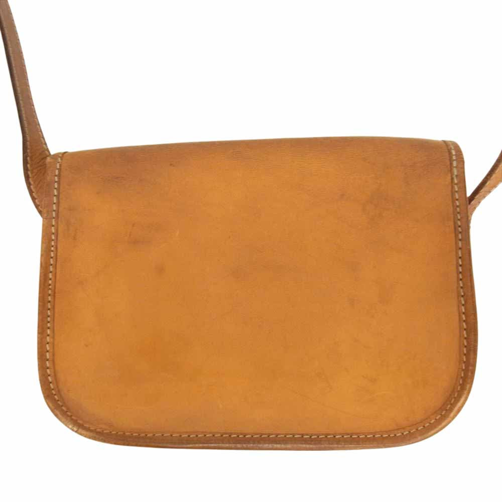 BREE ブリー ヌメ革 オール レザー ショルダー バック ポーチ ブラウン系【中古】