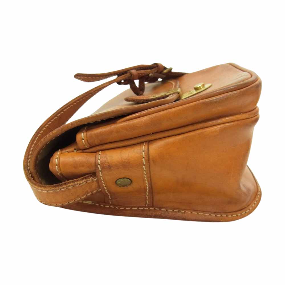 BREE ブリー ヌメ革 オール レザー ショルダー バック ポーチ ブラウン系【中古】