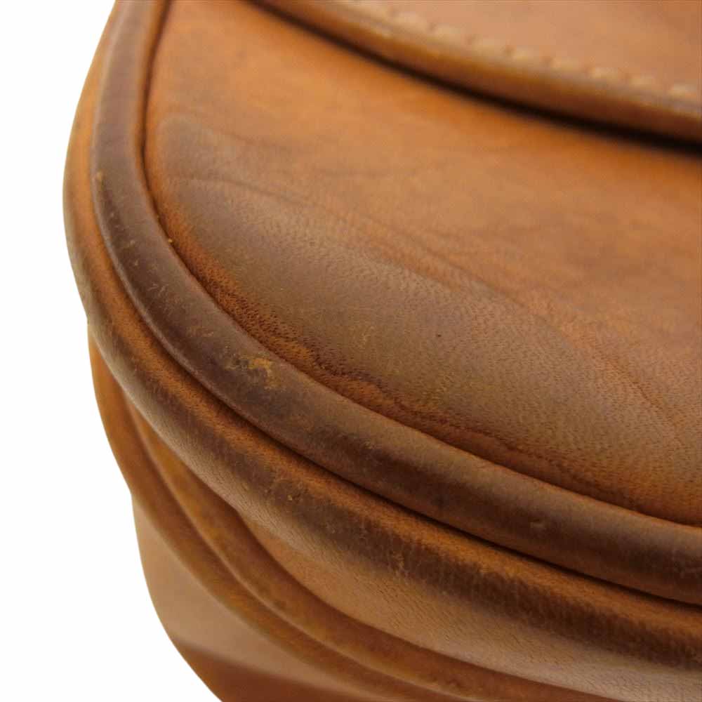BREE ブリー ヌメ革 オール レザー ショルダー バック ポーチ ブラウン系【中古】