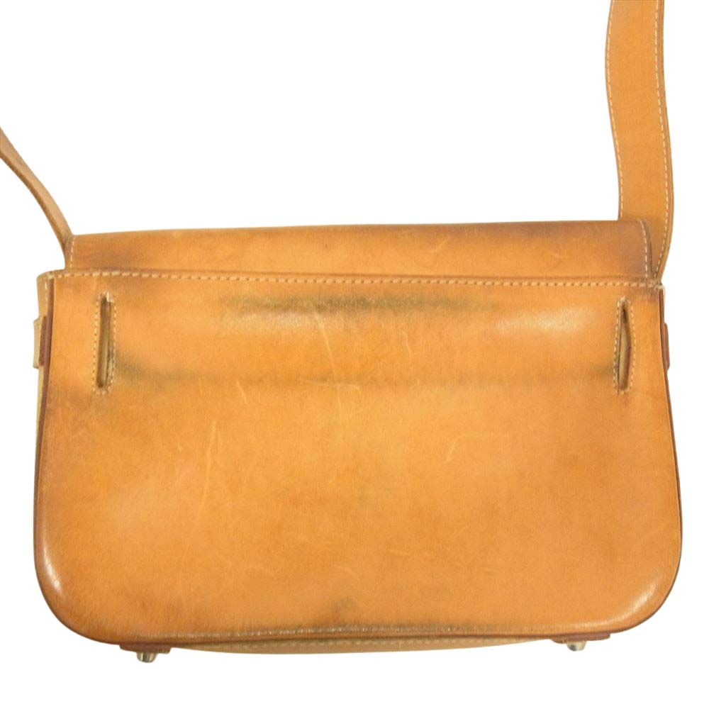 BREE ブリー ヌメ革 オール レザー ショルダー バック ポーチ ブラウン系【中古】
