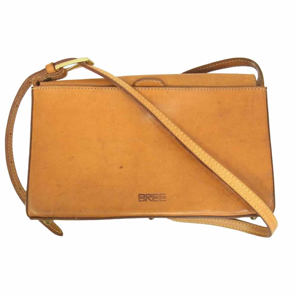 BREE ブリー ヌメ革 オール レザー ショルダーバック　ショルダー ポーチ ブラウン系【中古】