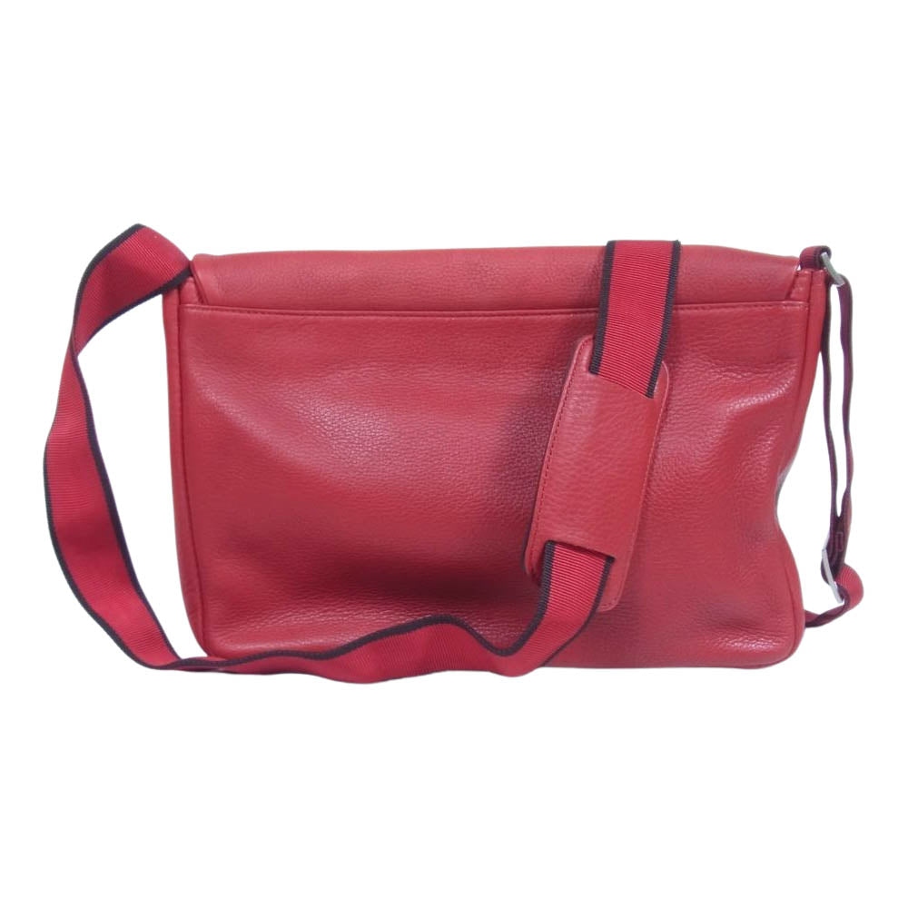 BREE ブリー オールレザー ショルダー バック レッド系【中古】