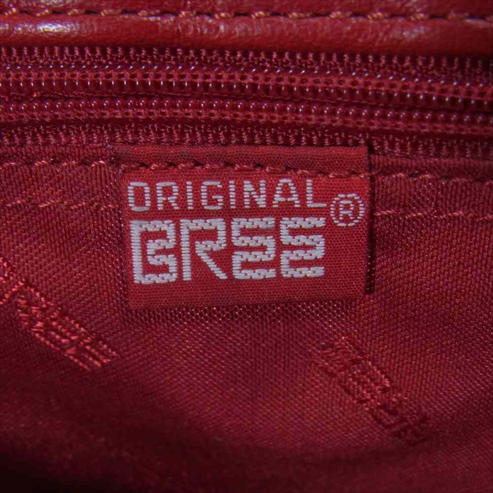 BREE ブリー オールレザー ショルダー バック レッド系【中古】