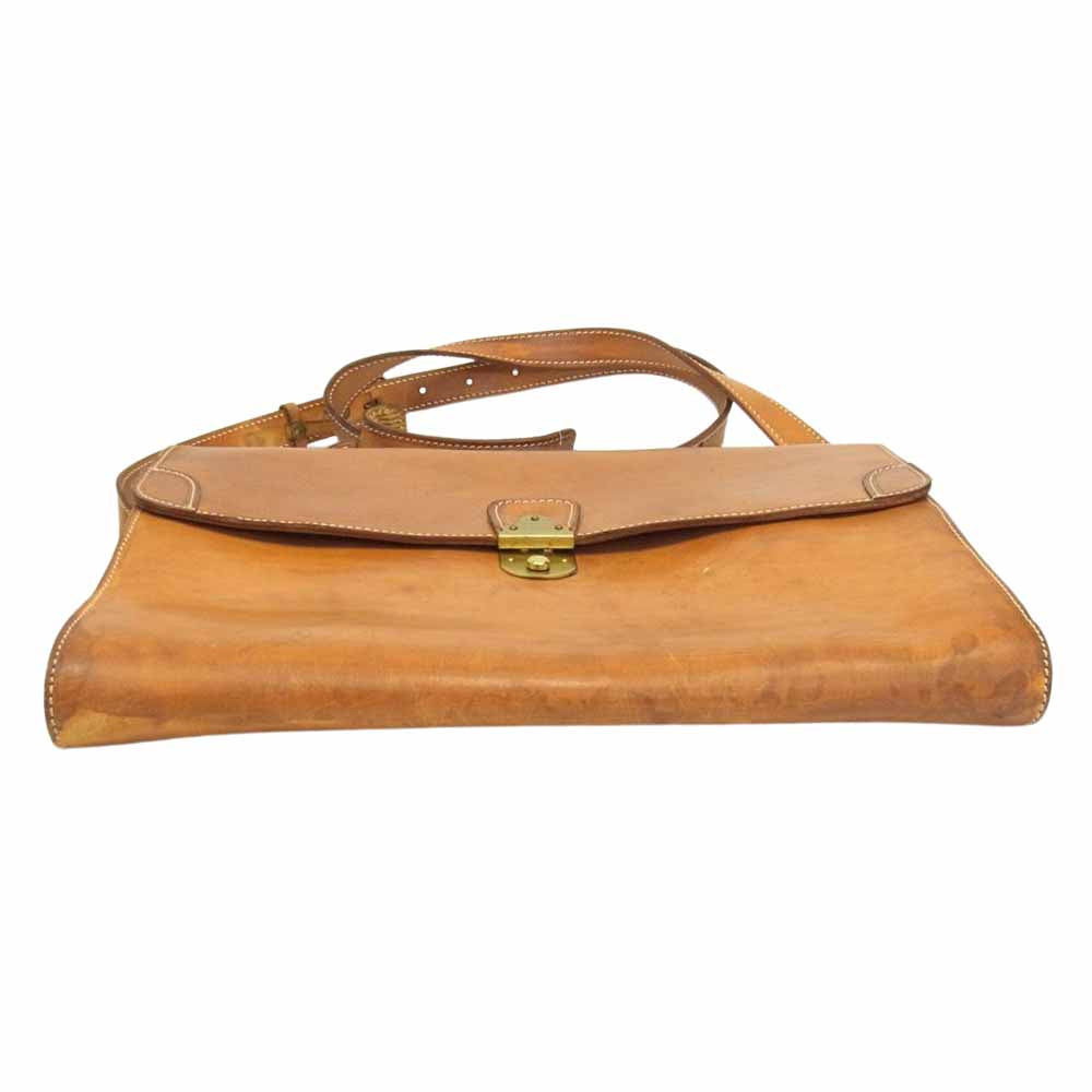 BREE ブリー ヌメ革 オール レザー ビジネス バック ハンド バック ショルダー バック 2WAY  ブラウン系【中古】