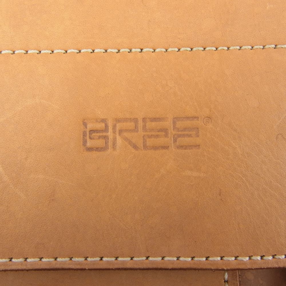 BREE ブリー ヌメ革 オール レザー ビジネス バック ショルダー バック 2WAY ベージュ系【中古】