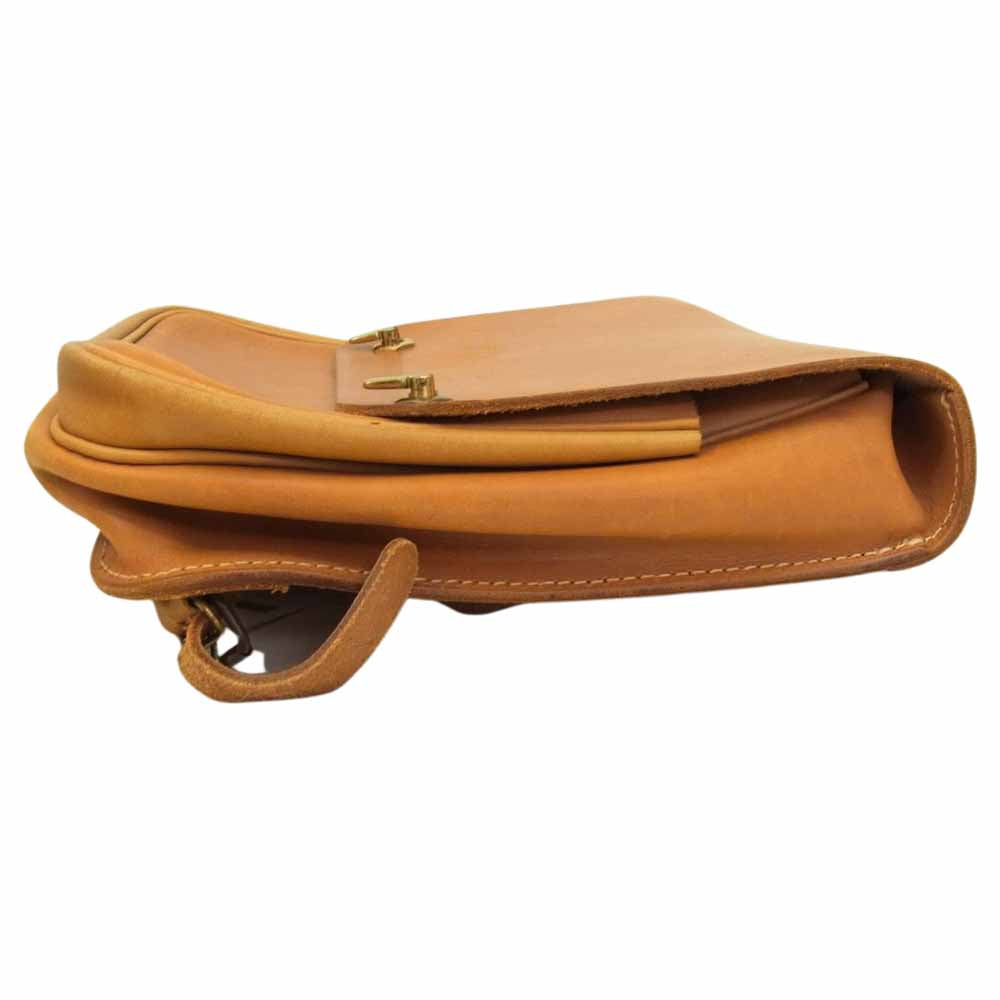 HERZ ヘルツ ヌメ革 オール レザー ダブルフック リュック バックパック  ブラウン系【中古】