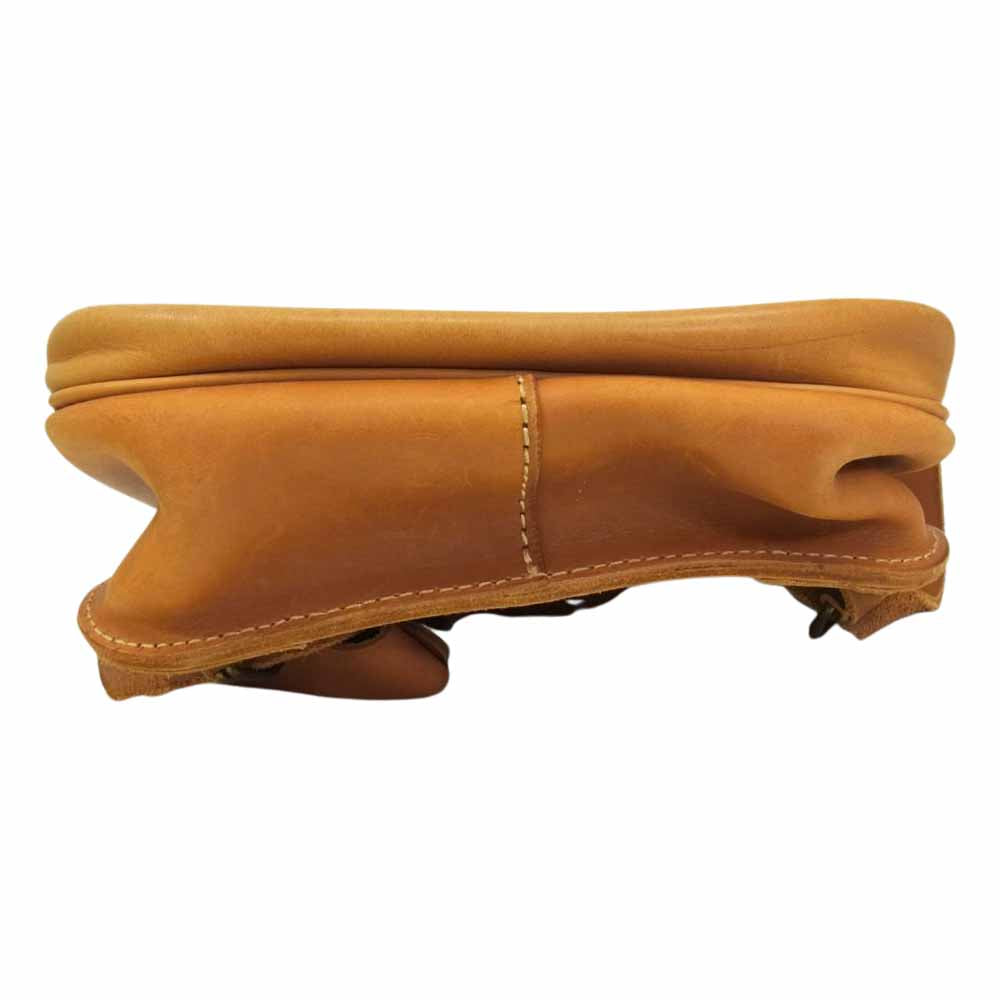 HERZ ヘルツ ヌメ革 オール レザー ダブルフック リュック バックパック  ブラウン系【中古】