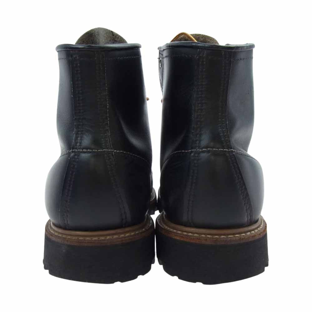 RED WING レッドウィング 8176 刺繍羽タグ 6inch Moc toe モックトゥ ラグソール ブーツ ブラック系【中古】