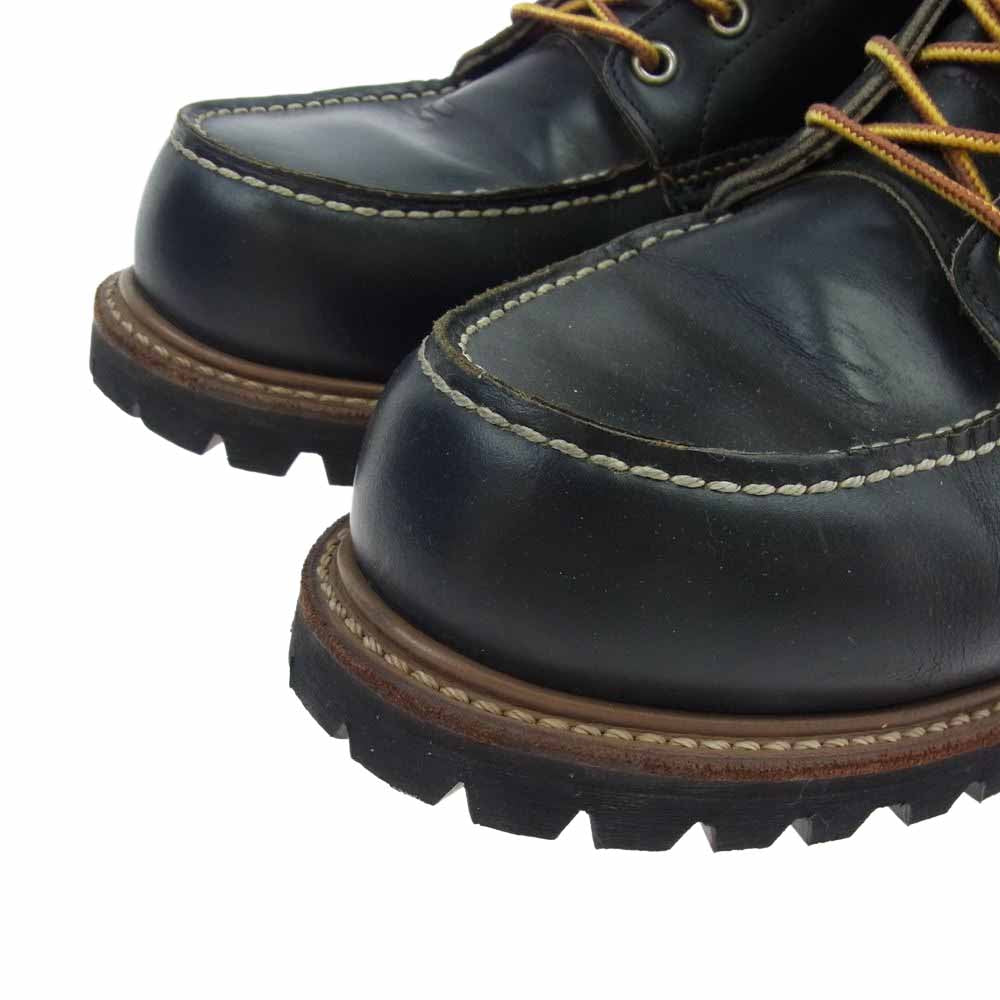 RED WING レッドウィング 8176 刺繍羽タグ 6inch Moc toe モックトゥ ラグソール ブーツ ブラック系【中古】