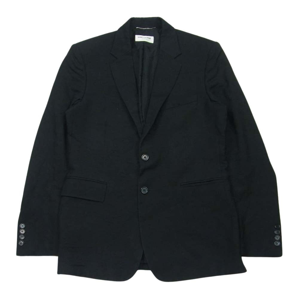 SAINT LAURENT サンローラン 510213 Y404W ノッチドラペル 2B テーラード ジャケット イタリア製 ブラック系 48【中古】