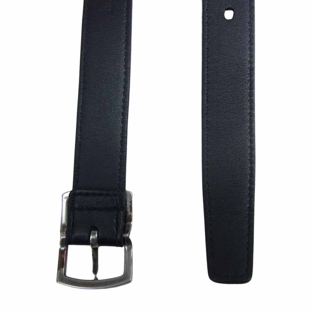 SAINT LAURENT サンローラン ナロー レザー ベルト ブラック系【中古】