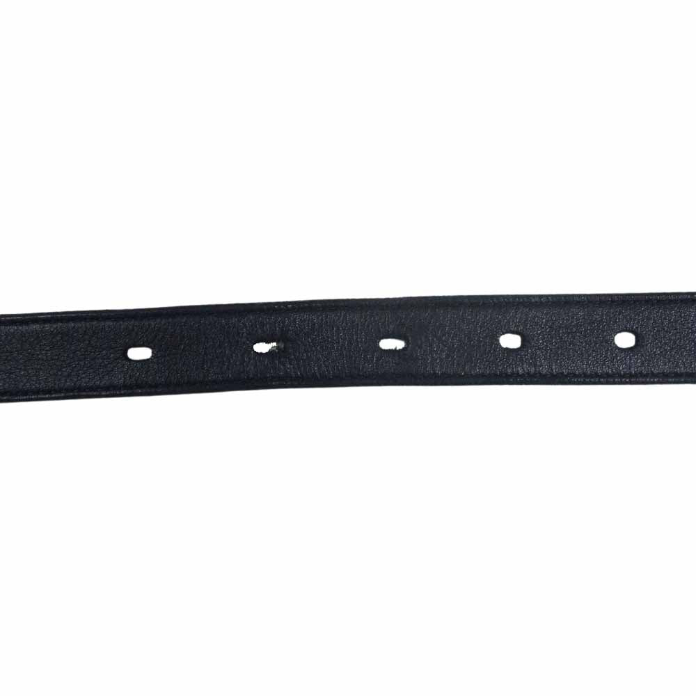 SAINT LAURENT サンローラン ナロー レザー ベルト ブラック系【中古】